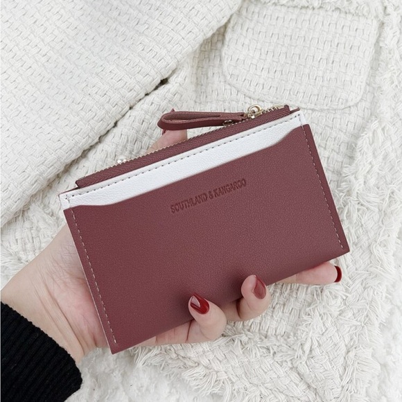 Handbags - ⚠️Clearance Dusty Pink And White Slim Cardholder / Wallet